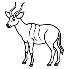 Monoline Saola Illustration