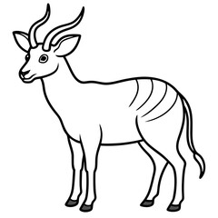 Monoline Saola Illustration