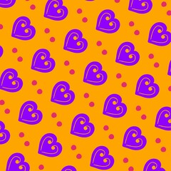  Purple Hearts on a Yellow 

