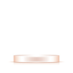 Two glossy podium platforms of different height on light background