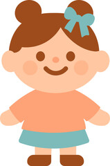 girl in orange t-shirt