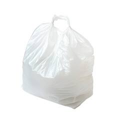 White Plastic Bag Isolated on Black Background,