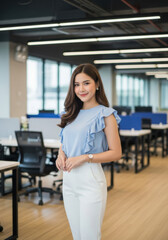 young businesswoman in office