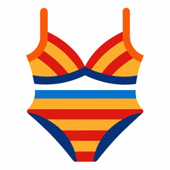 Summer Swimwear Icon | Generative AI Vector & Linocut Silhouette Design
