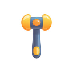 Reflex hammer cartoon neurological test medical tool colorful flat design isolated on transparent background