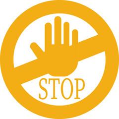 Stop icon.No Entry or No Sign and Warning Icon.hand stop sign and symbol. Do not enter red sign.Alert information, accident notification vector illustration.sign icon vector illustration.