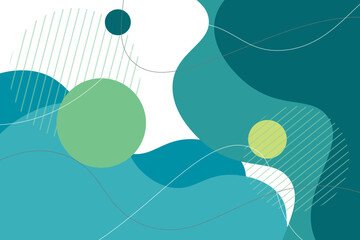 modern wavy blue and green color abstract background for poster. banner, web design, header, cover, billboard, brochure, social media, landing page