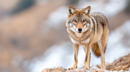 Obraz premium beautiful eyes of a wild wolf.