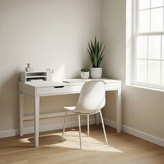 Minimalist home office corner