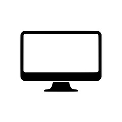 Fototapeta premium Minimalist vector icon of a flat computer screen