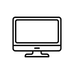 Flat design icon of a computer monitor
