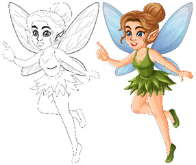 Charming Fairy in Vibrant Vector Illustration