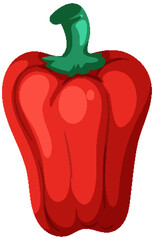 Vibrant Red Bell Pepper Illustration