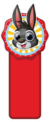 Cheerful Bunny Bookmark Design