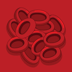 Red Blood Cells Vector Illustration
