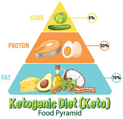 Ketogenic Diet Food Pyramid Illustration