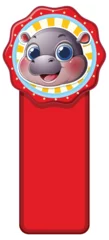  Cute Hippo Bookmark Illustration © GraphicsRF
