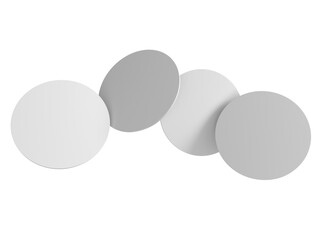 Round Beer Coaster Mockup set, isolated on background. Protection bierdeckel for beer glasses,...