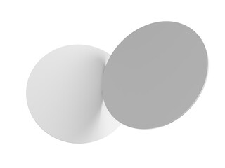 Round Beer Coaster Mockup set, isolated on background. Protection bierdeckel for beer glasses,...