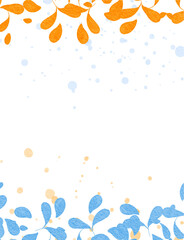 orange blue colorful abstract illustration, background, wallpaper, card invitation design