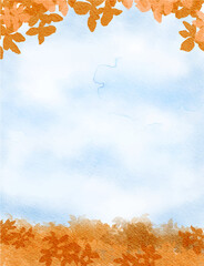 orange blue colorful abstract illustration, background, wallpaper, card invitation design