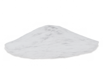 Snowdrift forming a perfect cone isolated on transparent background, ideal for winter and christmas compositions