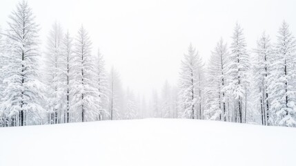 Naklejka premium Between Trees Looks Up and to Right Winter