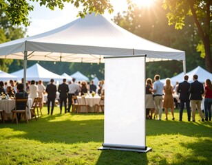Outdoor party under tents