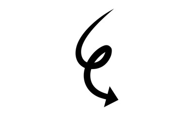 Obraz premium Black hand-drawn cursive arrow marker isolated PNG transparent file type for apps, website, web, UI, logo, designs