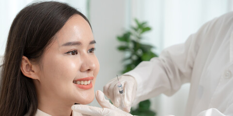 Cosmetic surgery, skin whitening injection, filler injection, Skin reface, beautiful Asian girls...