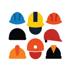 Construction Helmet Set with Safety and Building Gear Styles