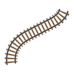 railroad tracks logo vector icon symbol illustration design template
