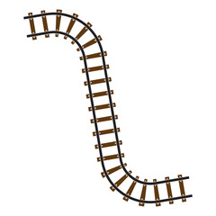 railroad tracks logo vector icon symbol illustration design template