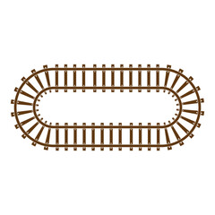 railroad tracks logo vector icon symbol illustration design template