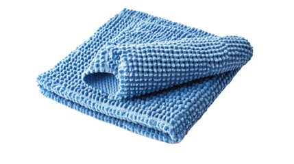 blue towel isolated on white background