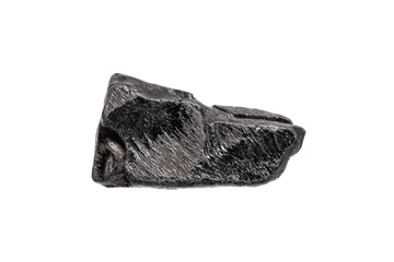 Natural rough pyroxene (augite) mineral ore on white background. (clinopyroxene group)(selective...