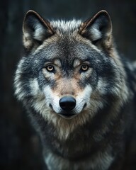 Majestic Wolf Face: A Glimpse into the Wild Spirit of Nature's Grey Predator