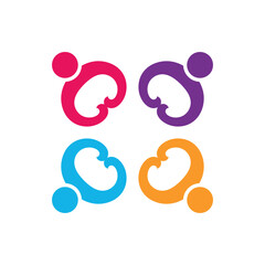 Colorful community group team People Logo Design