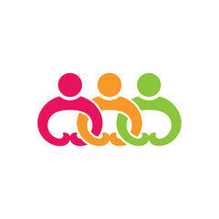 Colorful community group team People Logo Design