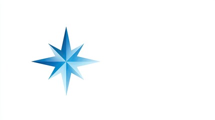 Abstract compass design pointing upward, symbolizing direction, focus, and success