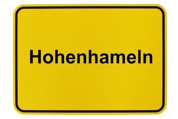 Illustration eines Ortsschildes der Gemeinde Hohenhameln in Niedersachsen	