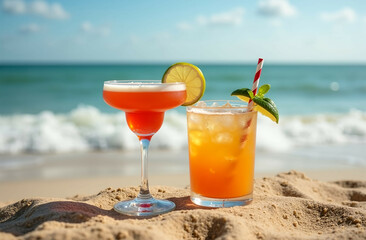 Obraz premium cocktail on the beach