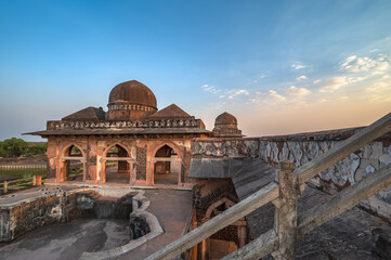 Jahaz Mahal or Ship Palace in Mandu, Madhya Pradesh, India