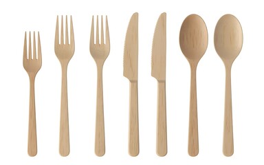 Eco-Friendly Wooden Cutlery Set: Disposable Forks, Knives, Spoons - Sustainable Tableware for Events, Parties & Catering