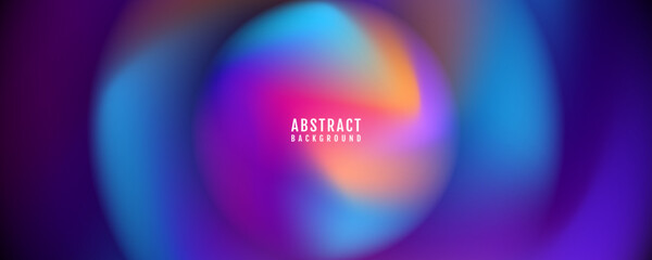 Colorful circles abstract background on dark space with vibrant gradient colors effect decoration. Modern graphic design element blurred style concept for web banner, flyer, card, or brochure cover