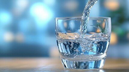 Pouring Water: Hydration and Refreshment