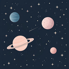 Fototapeta premium solar system in the space