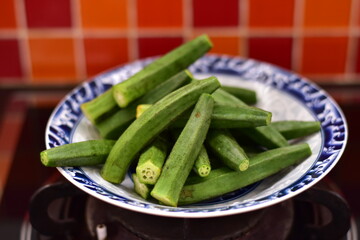 Stir Fried Okra Recipe, Stir-fried Okra with Garlic and Chili - Delicious stir-fried , Okra Stir-Fry: A Vibrant and Healthy Vegetarian Dish