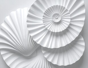 Abstract white paper shapes