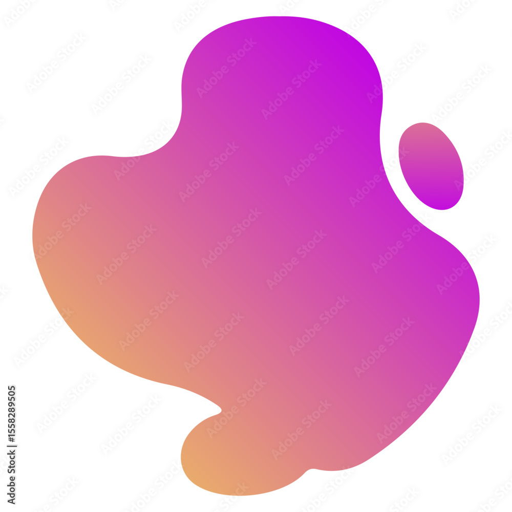 Fototapete abstract pink-orange gradient organic blob shape. versatile design element for backgrounds, text box